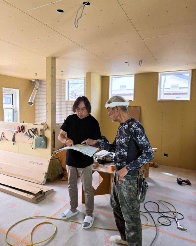 打合せしたことを現場の大工さんへ伝達